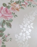 1990s Vintage Brewster Wallpaper Borders - Chintz Swags & Roses Floral Flowers - (Set of 2 Rolls) thumbnail 4
