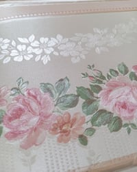 1990s Vintage Brewster Wallpaper Borders - Chintz Swags & Roses Floral Flowers - (Set of 2 Rolls) – detail view 9