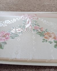 1990s Vintage Brewster Wallpaper Borders - Chintz Swags & Roses Floral Flowers - (Set of 2 Rolls) – detail view 10