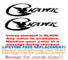 Image 1 of PAIR of 6"X28" C-HAWK BOAT Hull Decals   uv safe Lifetime warranty  