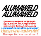 Image 1 of PAIR of 4.5"X28" ALUMAWELD Hull Decals    uv safe Lifetime warranty  