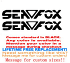 Image 1 of PAIR of 5"X28" SEA FOX Hull Decals  uv safe Lifetime warranty  