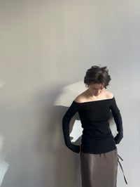 Image 1 of   Uma Top — Off-Shoulder Rib