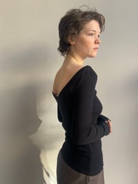 Image 1 of Pia Top — Open Back (Black)