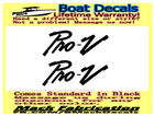 Image 1 of Pair of (2) 5" x 12" Lund Pro-V Boat hull Decals. uv safe Lifetime warranty  