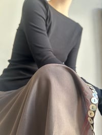 Image 11 of Apron — Pearl Buttons (Chocolate)