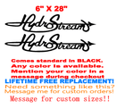 Image 1 of PAIR OF 6" X 28" Hydrostream BOAT DECALS. uv safe Lifetime warranty  