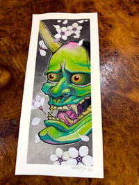 Image 3 of Japanese Hannya Mask Illustration (Original)
