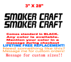 Image 1 of PAIR OF 3" X 28" Smoker Craft BOAT DECALS uv safe Lifetime warranty  