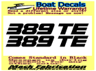 Image 1 of Pair of (2) 3" x 16" JAVELIN 389 TE Boat hull Decals uv safe Lifetime warranty  
