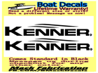 Image 1 of Pair of (2) 4" x 29" Kenner Boat hull Decals.   uv safe Lifetime warranty  