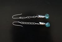 Image 2 of Walking with the Ancients Silver Ancient Roman Glass Earrings