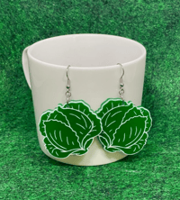 Image 1 of Cabbage Dangle Earrings