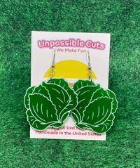 Image 2 of Cabbage Dangle Earrings