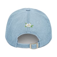 Image 2 of RetroFLOWER - Ball Cap          (Fully Embroidered/Jean)