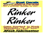 Image 1 of Pair of (2) 4.25" x 16.5" Rinker Boat hull Decals. uv safe Lifetime warranty  