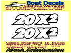 Image 1 of Pair of (2) 2.75" x 10" Triton 20 X2 Boat hull Decals uv safe Lifetime warranty  