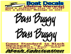 Image 1 of Pair of (2) 8" x 23" Suntracker Bass Buggy Boat hull Decals uv safe Lifetime warranty  