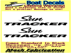 Image 1 of Pair of (2) 6.5" x 42" Sun Tracker Boat hull Decals. uv safe Lifetime warranty  