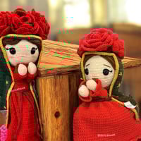 Image 1 of Handmade Lady of Guadalupe reversible magic bouquet made with crochet