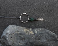 Image 3 of Infinite Circle Ancient Roman Glass Silver Talisman Necklace