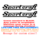 Image 1 of PAIR OF 6" x 28" Sport Craft Boat Hull Decals.uv safe Lifetime warranty  