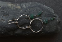 Image 4 of Infinity Silver Ancient Roman Glass Earrings