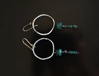 Image 1 of Infinity Silver Ancient Roman Glass Earrings