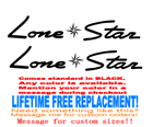 Image 1 of PAIR OF 3.1" x 17" Lone star 1950s style  uv safe Lifetime warranty  