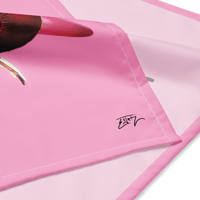 Image 13 of ‘TOUGH LOVER” Pink Wrap Bandanna