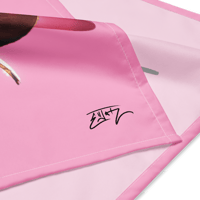 Image 15 of ‘TOUGH LOVER” Pink Wrap Bandanna