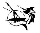 Image 1 of 6 inch SPORT FISH BOAT car Vinyl cut window decal  uv safe Lifetime warranty  