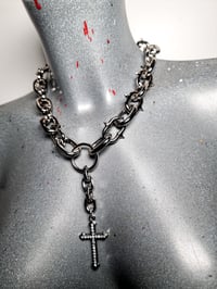 Image 3 of Barbed Devotion Neck Piece - Chrome