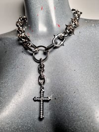 Image 4 of Barbed Devotion Neck Piece - Chrome