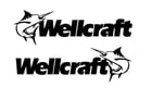 Image 1 of PAIR OF 7" X 30" WELLCRAFT BOAT HULL DECALS uv safe Lifetime warranty  