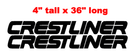 Image 1 of PAIR OF 4" X 36" CRESTLINER BOAT HULL DECALS uv safe Lifetime warranty  
