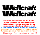 Image 2 of PAIR OF 5" x 28" Wellcraft Boat Hull Decals uv safe Lifetime warranty  