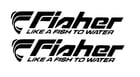 Image 1 of PAIR OF 5"X28" FISHER BOAT HULL DECALS. uv safe Lifetime warranty  