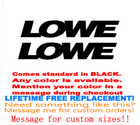 Image 2 of PAIR OF 6"X27" LOWE BOAT HULL DECALS uv safe Lifetime warranty  