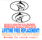 Image 1 of Set (2) of 13 x 22.25 inch Trophy Boat hull Decal uv safe Lifetime warranty  