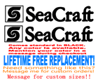 Image 1 of Set of 4x22 inch long Sea Craft Boat hull decal uv safe Lifetime warranty  