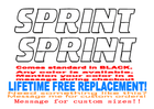 Image 1 of PAIR OF 3.5 "X 17.5" Sprint Boat Hull Decals.   uv safe Lifetime warranty  