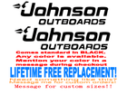 Image 1 of Pair of JOHNSON OUTBOARDS BOAT stickers decals 4.5 x 18 uv safe Lifetime warranty  