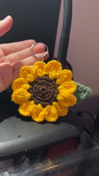 Sunflower keychain 
