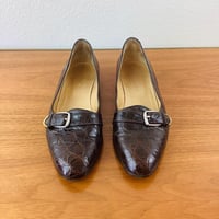 Image 1 of Vintage 1990s Ralph Lauren Alligator Texture Shoes