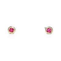 Image 1 of Tiny Ruby Stud Earring (SINGLE)