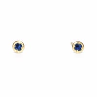 Image 1 of  Tiny Blue Sapphire Stud Earring (SINGLE) 