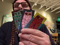 Image 2 of Tiny Free Verse Owls / 3-Piece Micro Art Set & Zine Series, Vol. 2 / #13 of 65