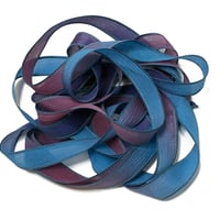 Image 2 of 1PC. JOURNEY 42" Hand Dyed Finished Edge Silk Wrist Wrap Bracelet/Jewelry/Craft Ribbons