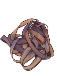 Image 3 of 1PC. PAINTED DESERT 42" Hand Dyed Finished Edge Silk Wrist Wrap Bracelet/Jewelry/Craft Ribbons